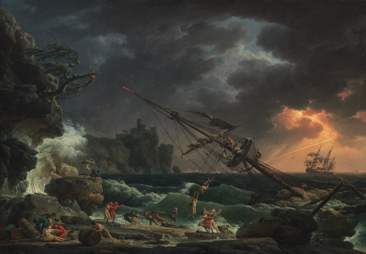 Het schipbreuk door Claude Joseph Vernet