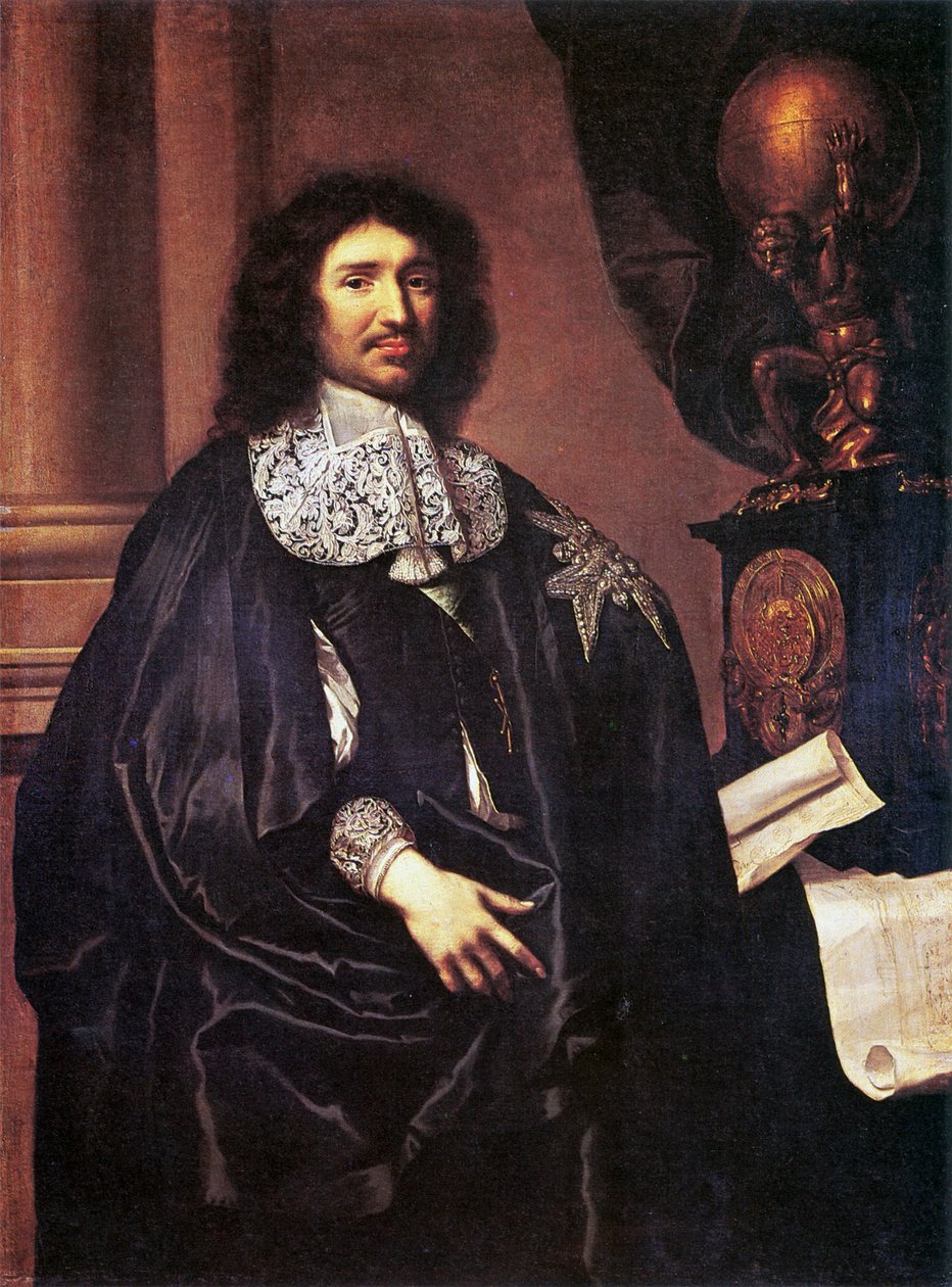 Portret van Jean-Baptiste Colbert door Claude Lefebvre