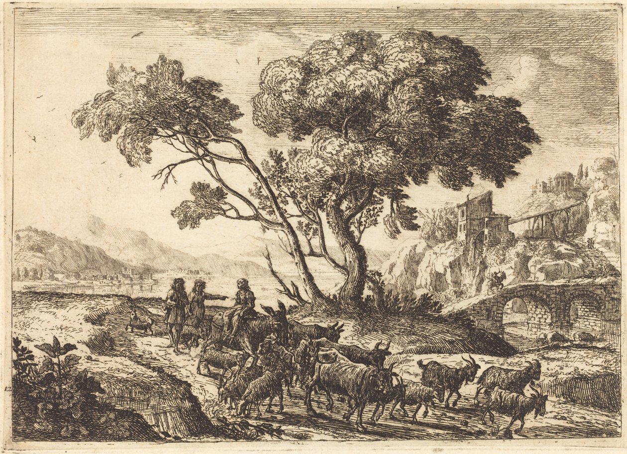 Vertrek naar de velden door Claude Lorrain