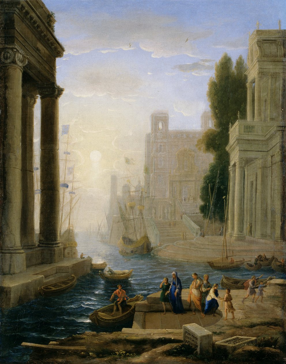 Inscheping van St Paula door Claude Lorrain