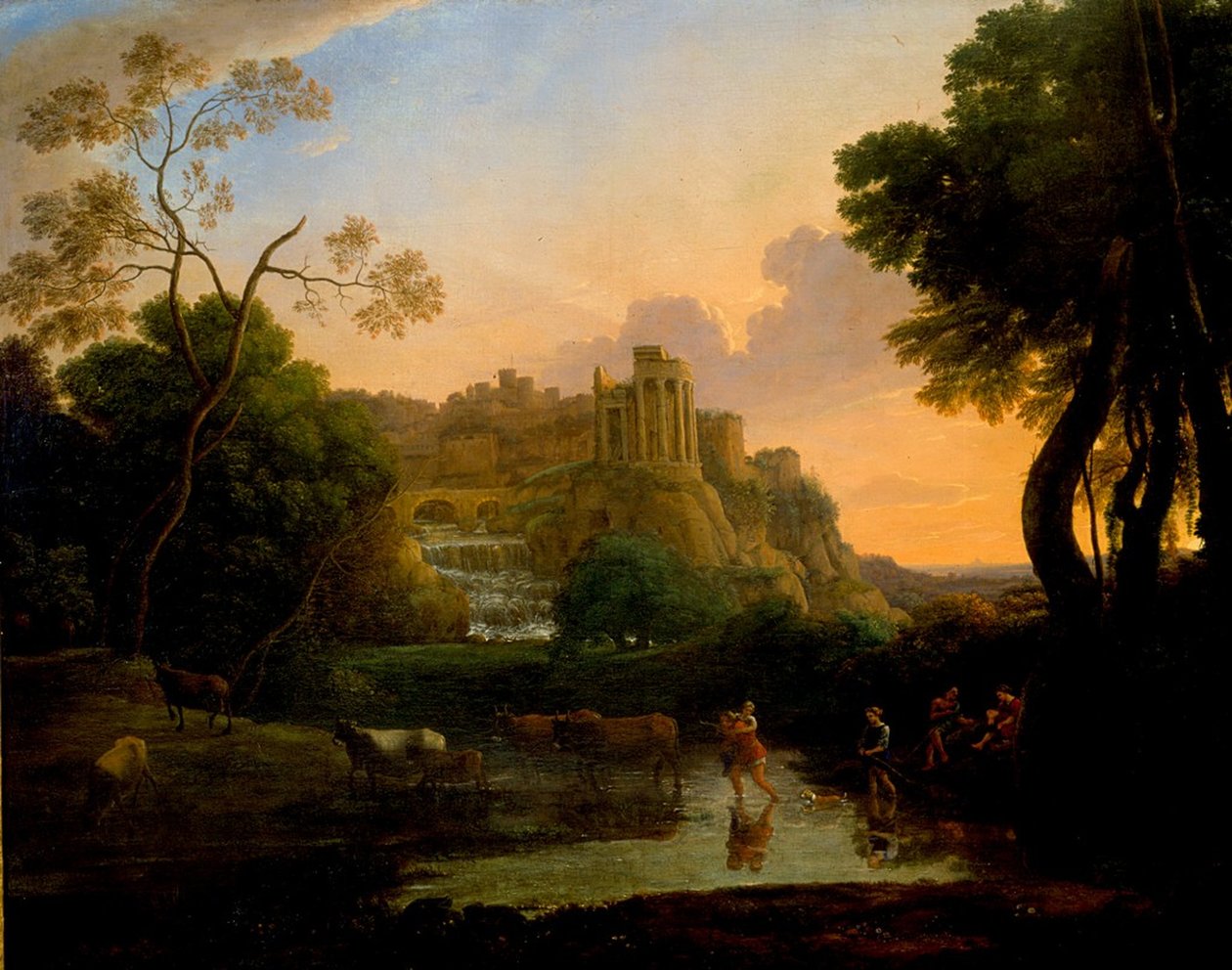 Ideaal uitzicht op Tivoli door Claude Lorrain