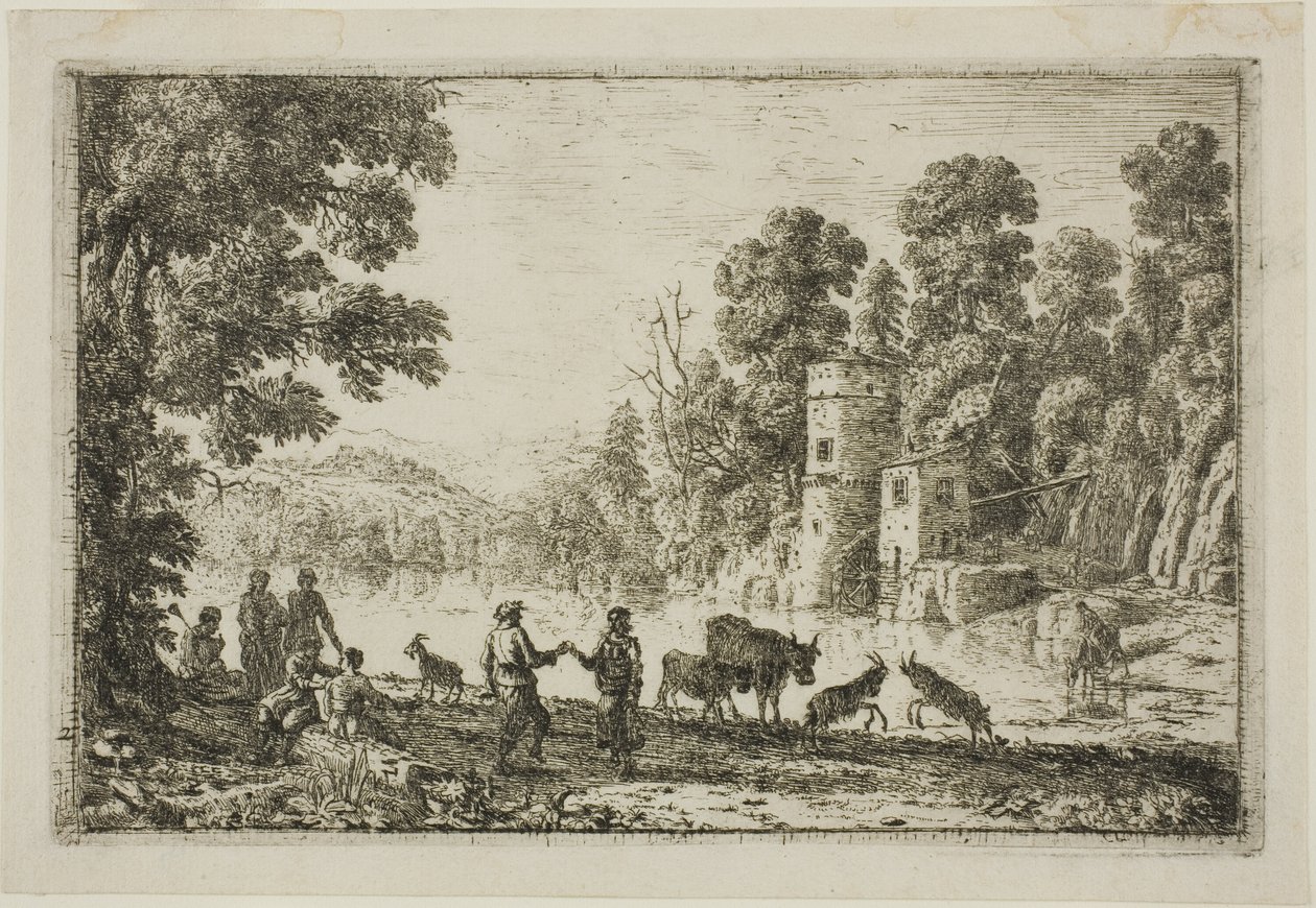 De dans aan de rivier door Claude Lorrain