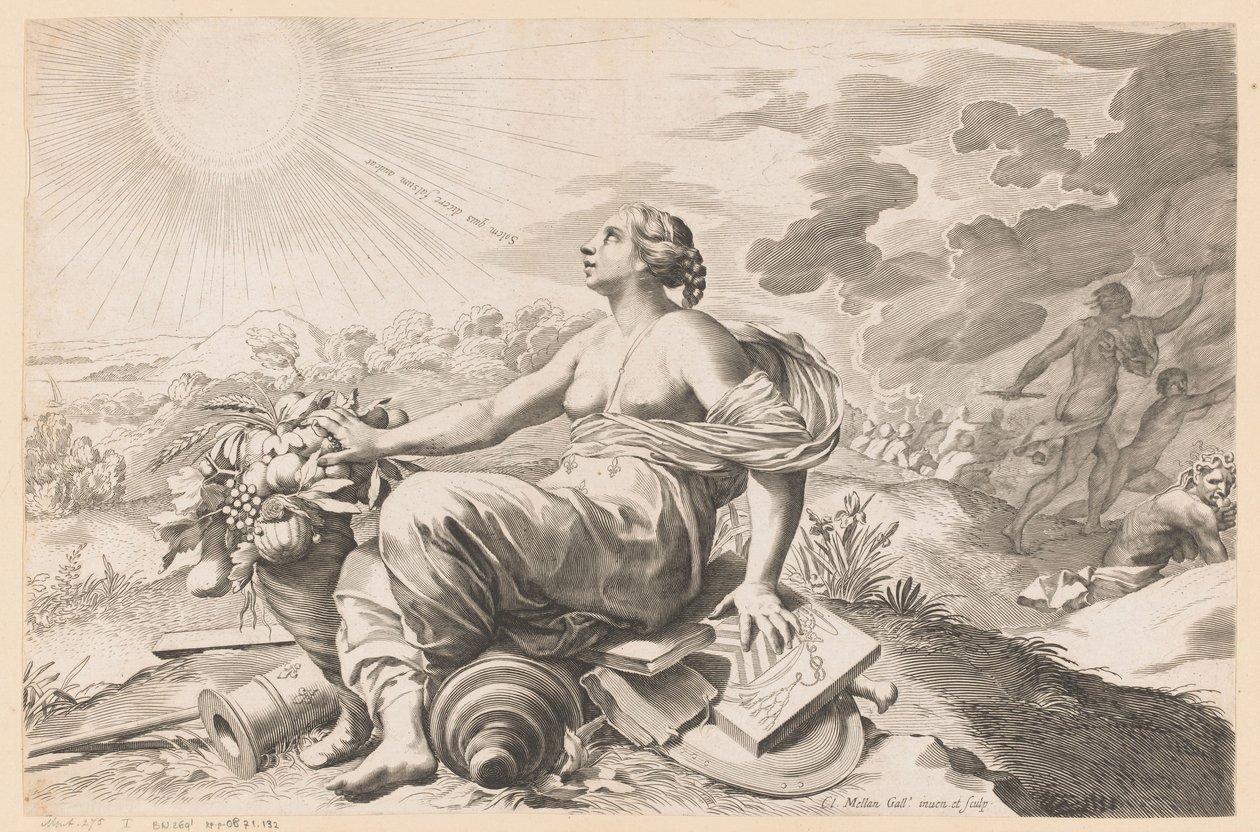 Allegorie op de vrede door Claude Mellan