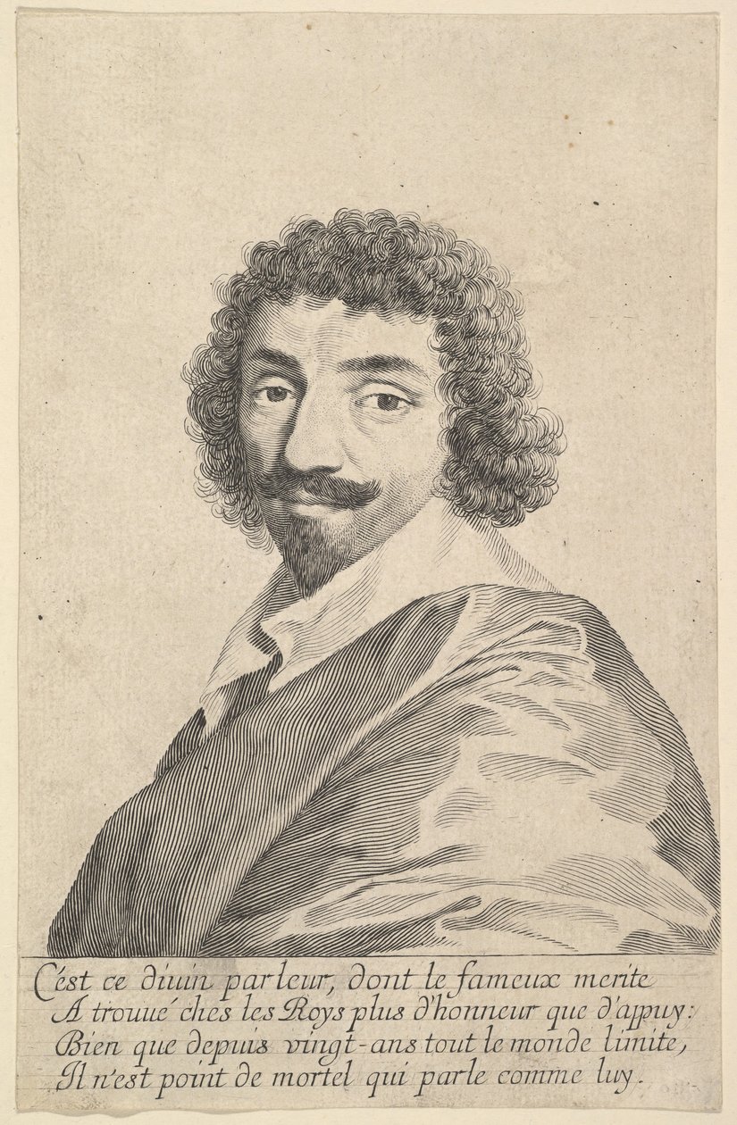 Jean-Louis Guez de Balzac, ca. 1635-37 door Claude Mellan