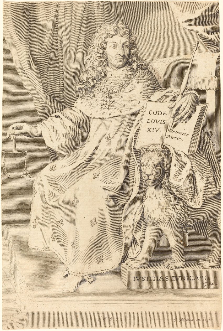 Lodewijk XIV door Claude Mellan
