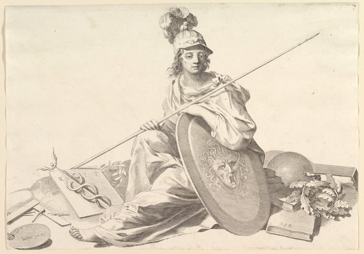 Minerva door Claude Mellan