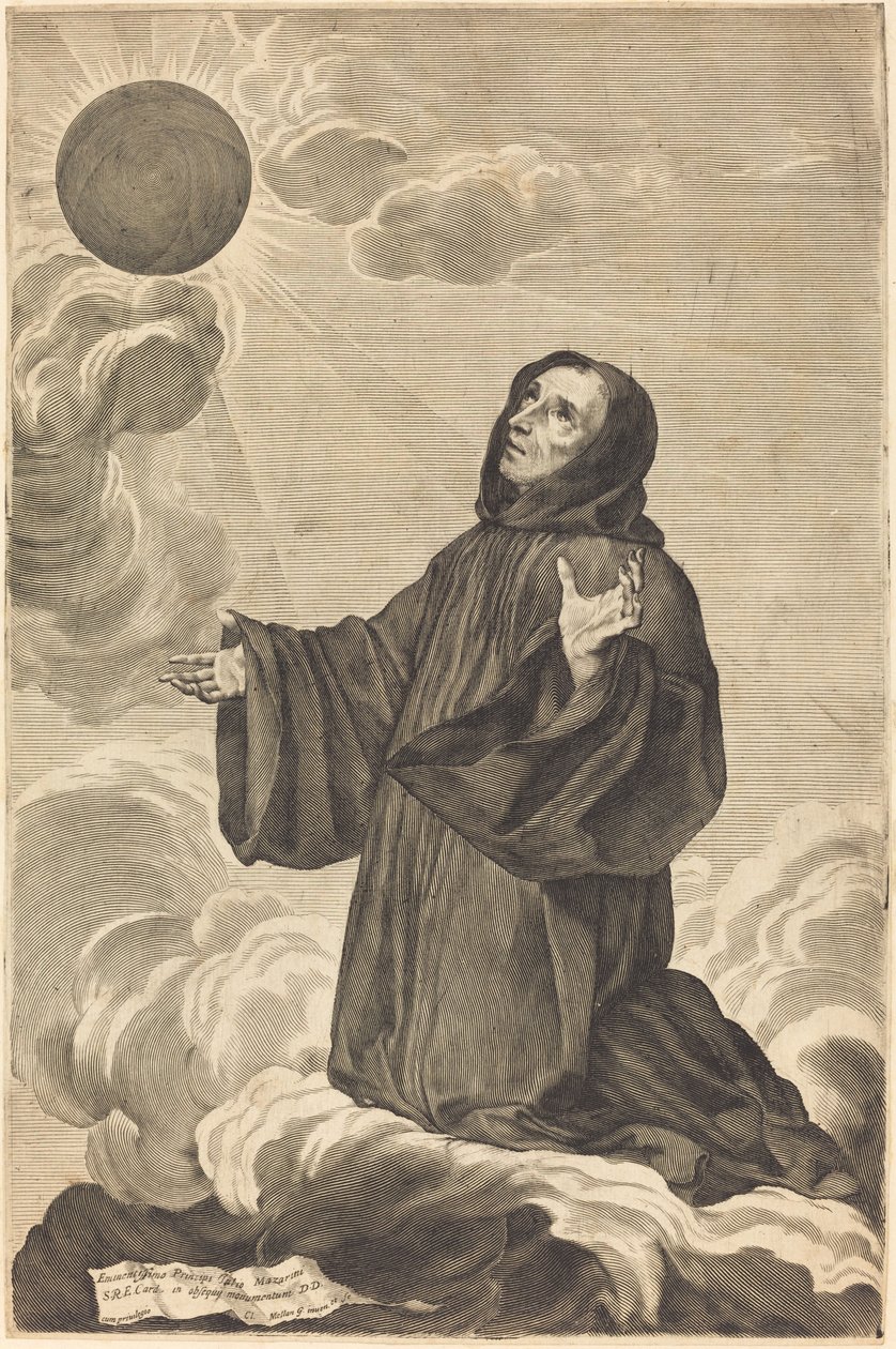 Sint Benoit door Claude Mellan
