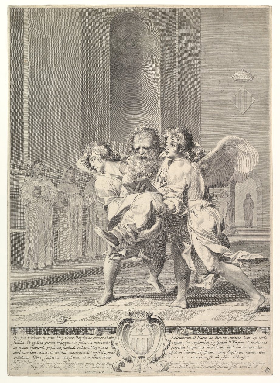 Sint Petrus Nolasque, 1627 door Claude Mellan