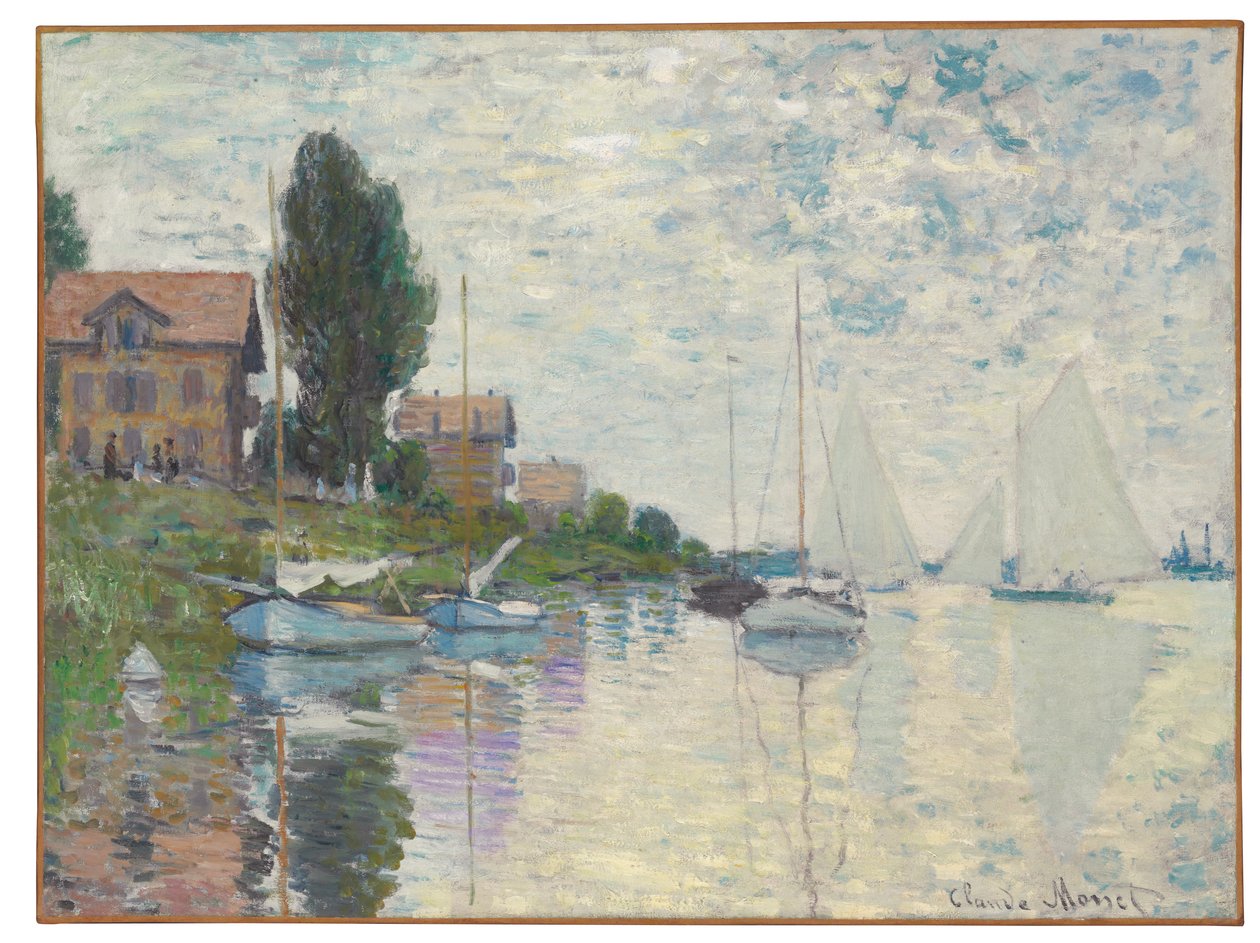 Au Petit-Gennevilliers, 1874 door Claude Monet