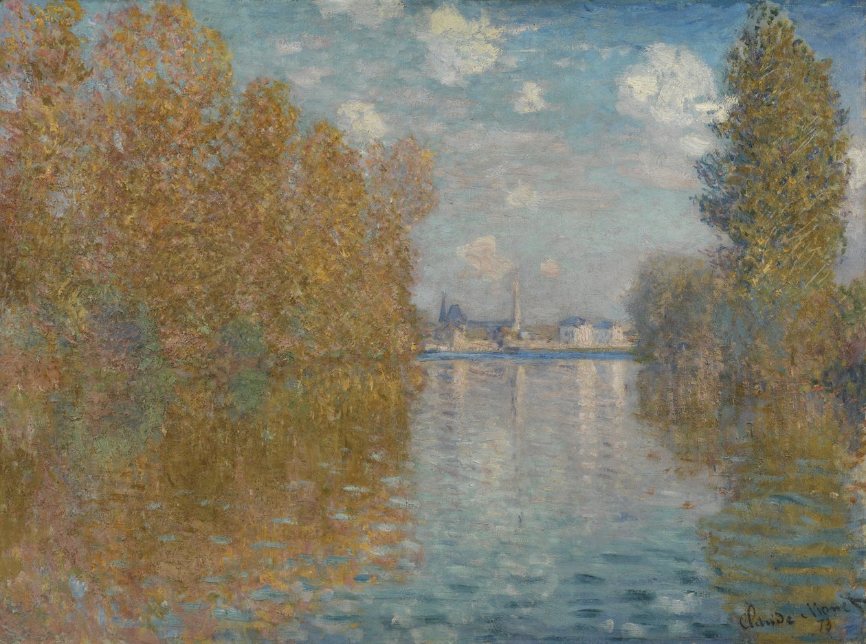 Herfsteffect in Argenteuil, 1873 door Claude Monet