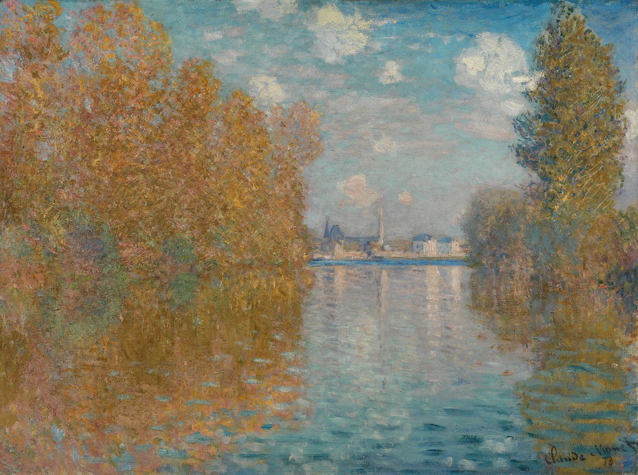 Herfsteffect in Argenteuil door Claude Monet
