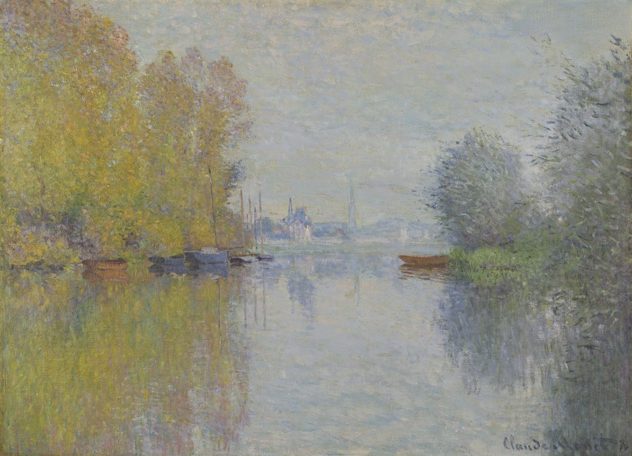 Herfst aan de Seine, Argenteuil door Claude Monet