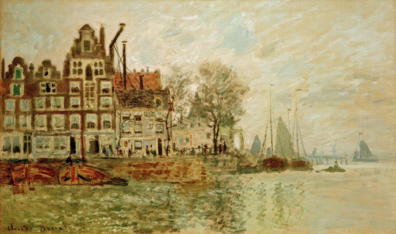 Uitzicht op Amsterdam door Claude Monet