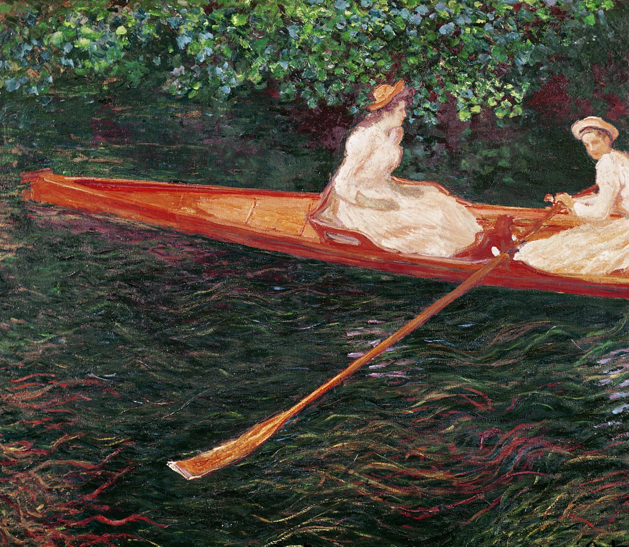 Boottocht op de rivier Epte, ca.1889-1890 door Claude Monet