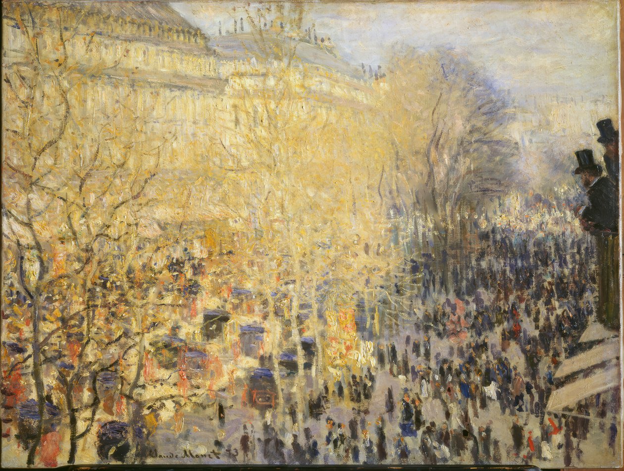 Boulevard des Capucines in Parijs door Claude Monet