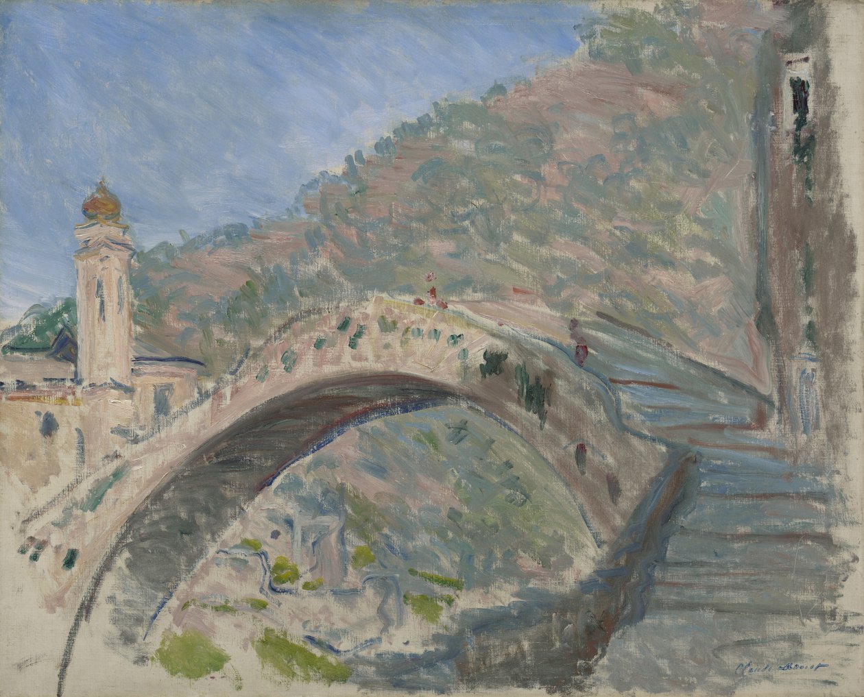 Brug bij Dolceacqua, 1884 door Claude Monet