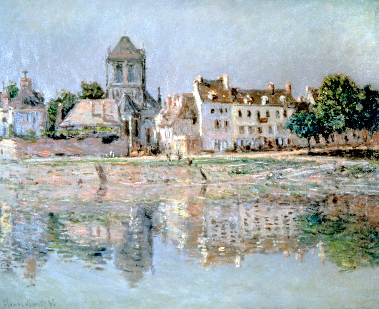 Aan de Rivier bij Vernon, 1883 door Claude Monet