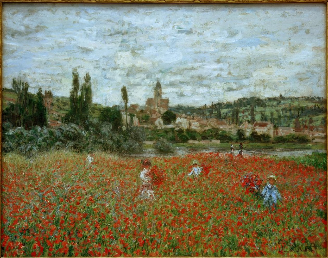 Klaprozenveld bij Vétheuil door Claude Monet