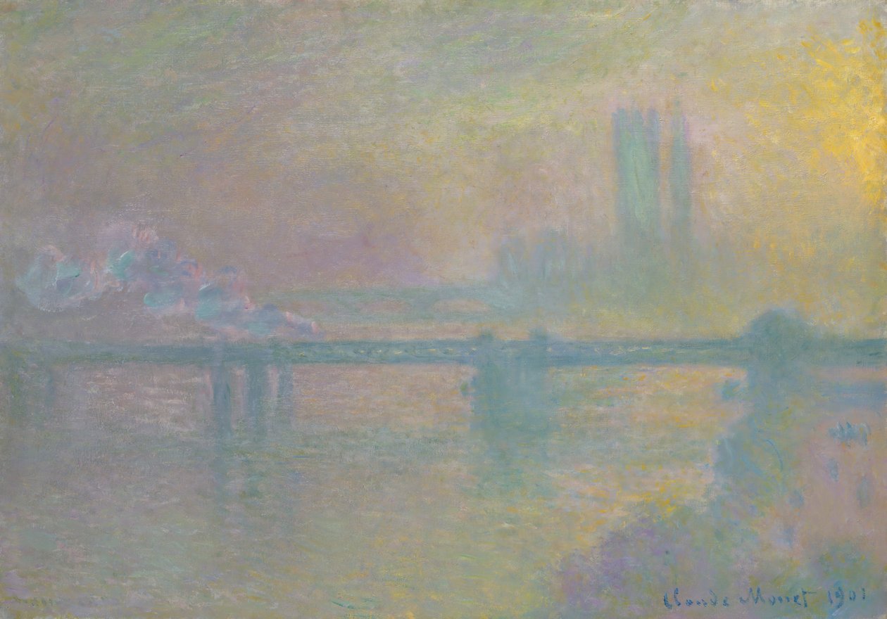Charing Cross Brug, Londen door Claude Monet