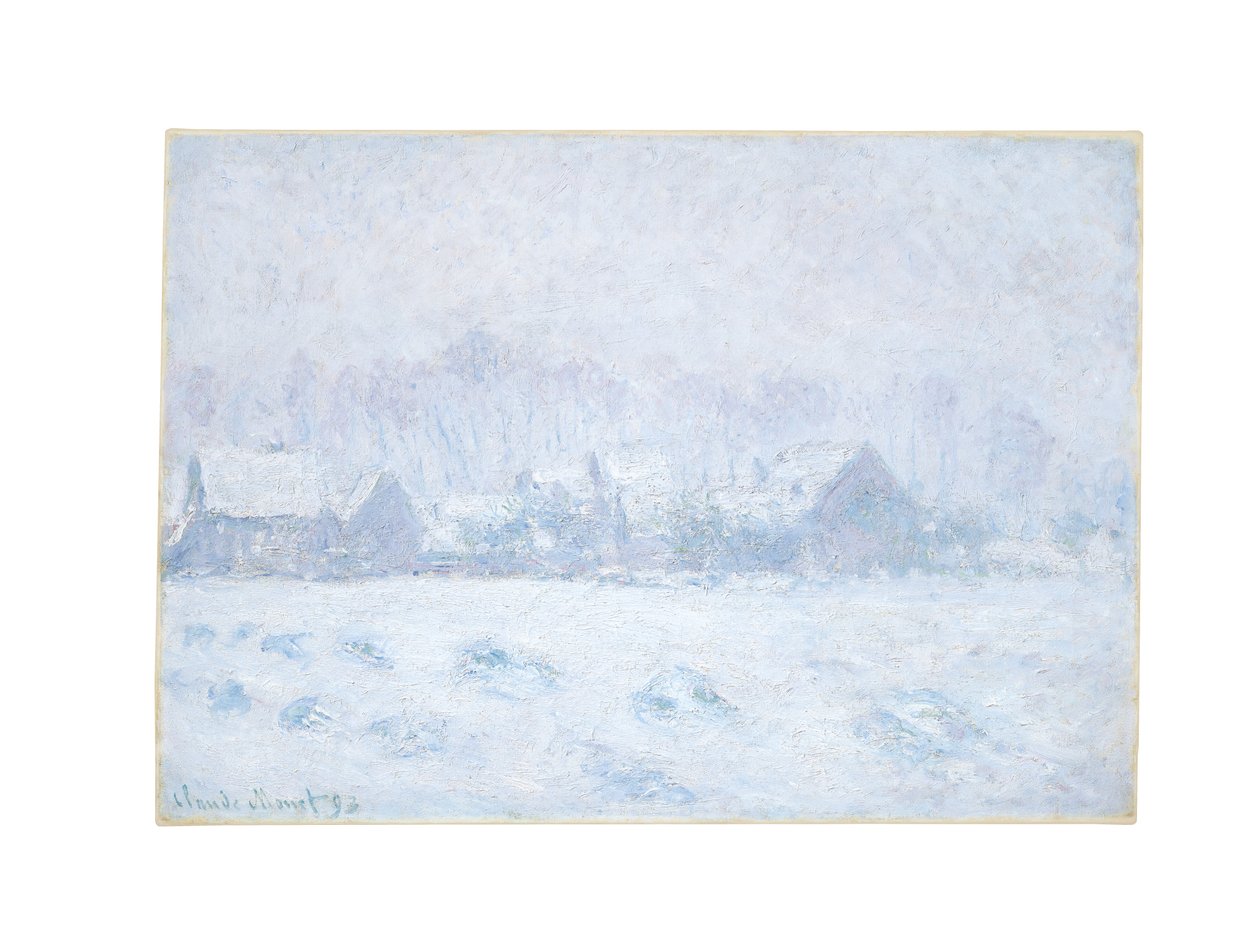 Sneeuweffect in Giverny door Claude Monet