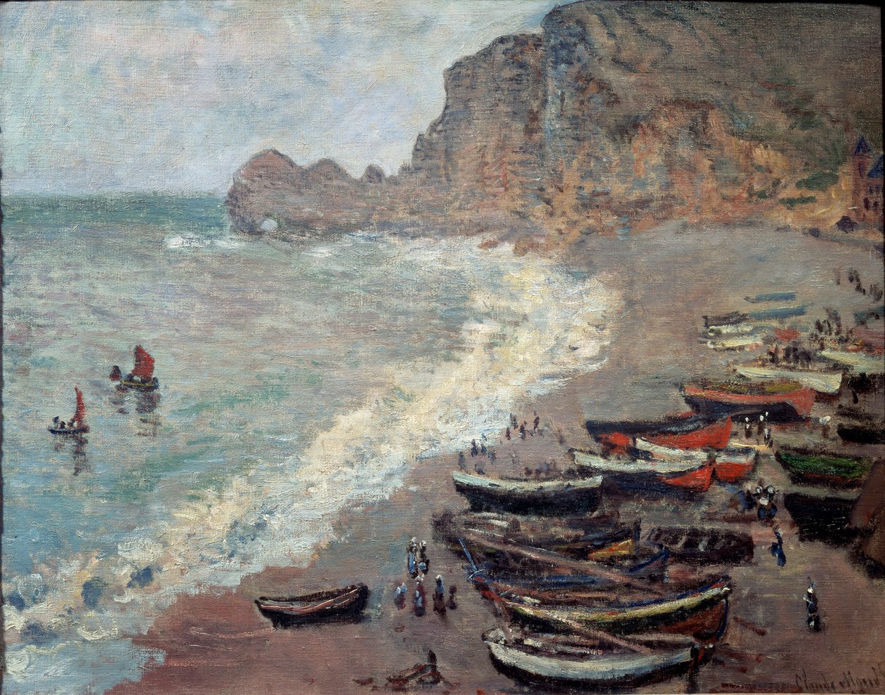 Etretat, strand en de Porte d