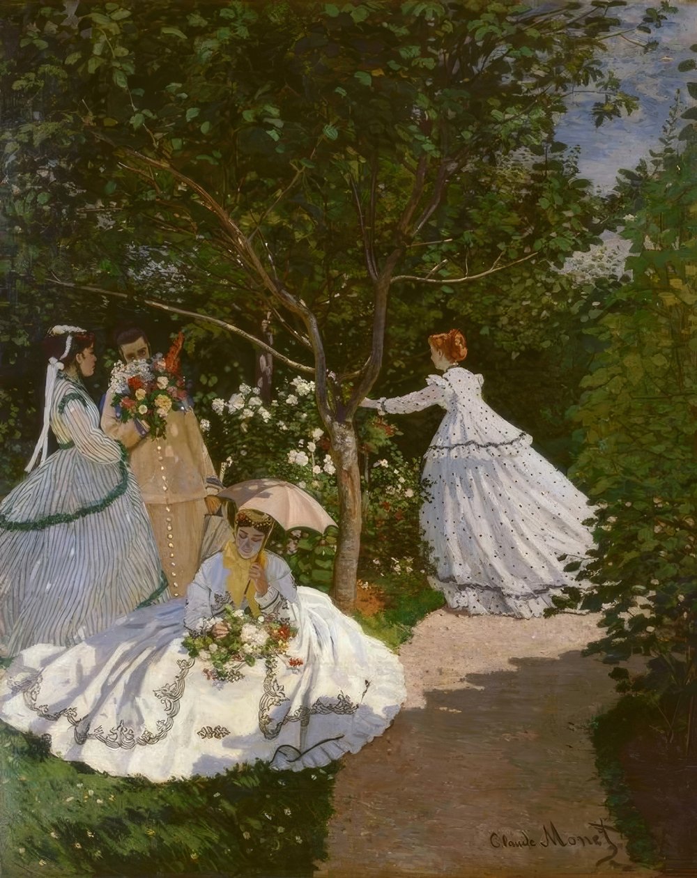 Vrouwen in de tuin door Claude Monet