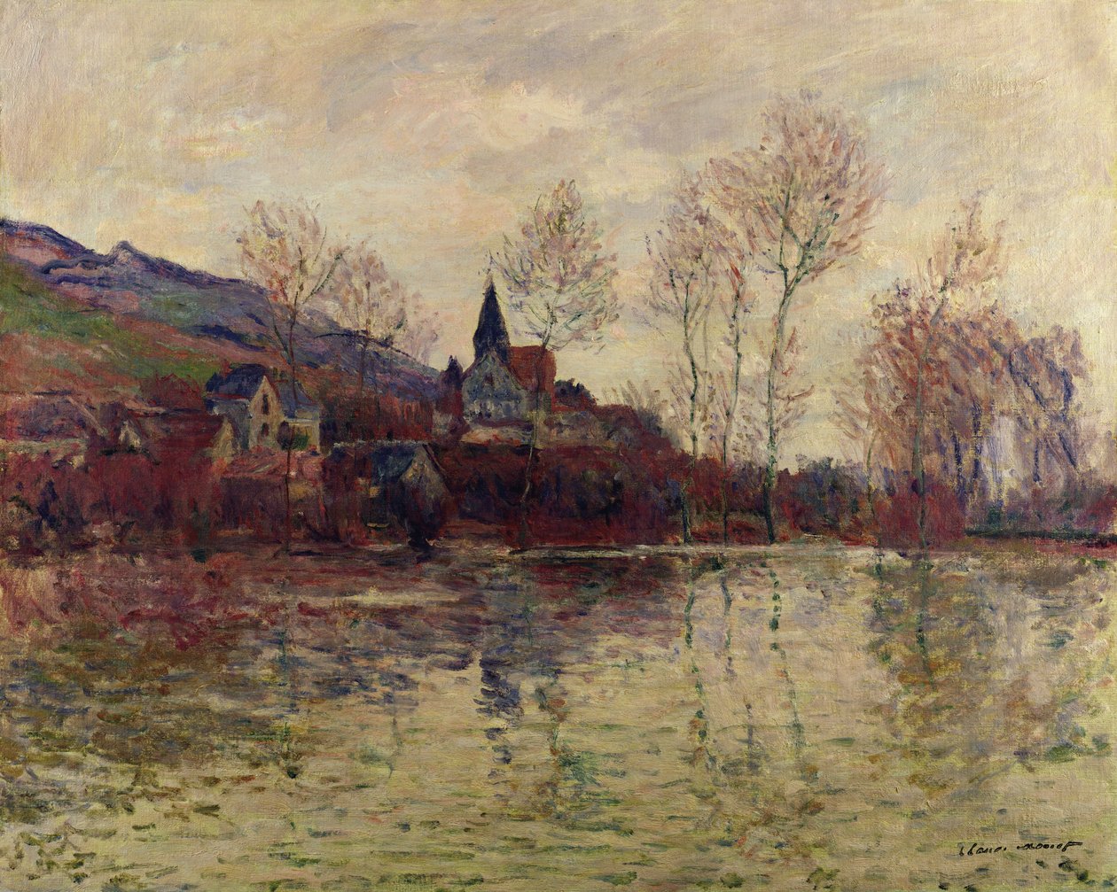 Overstromingen in Giverny, 1886 door Claude Monet