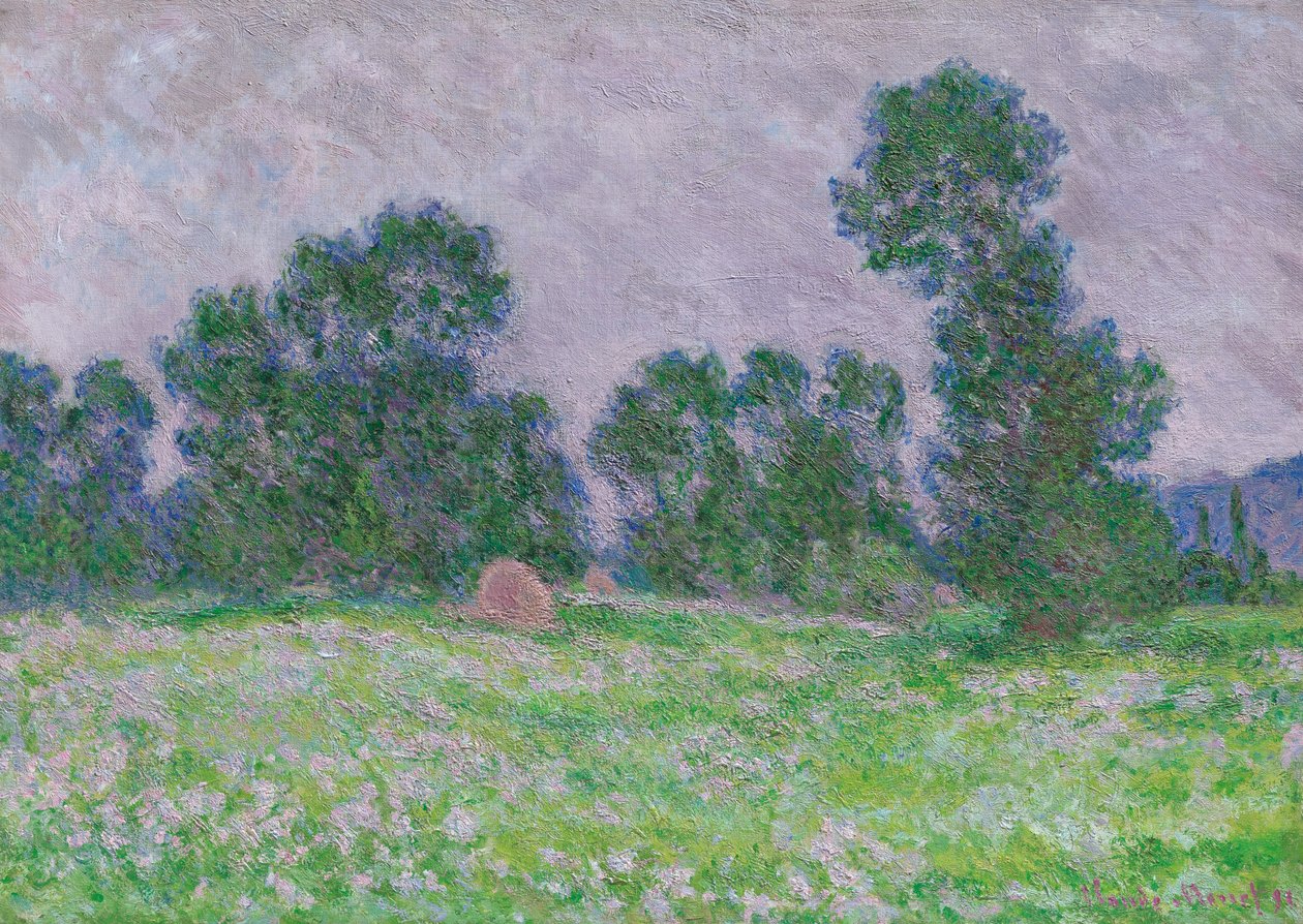 Bloemenweide in Giverny door Claude Monet