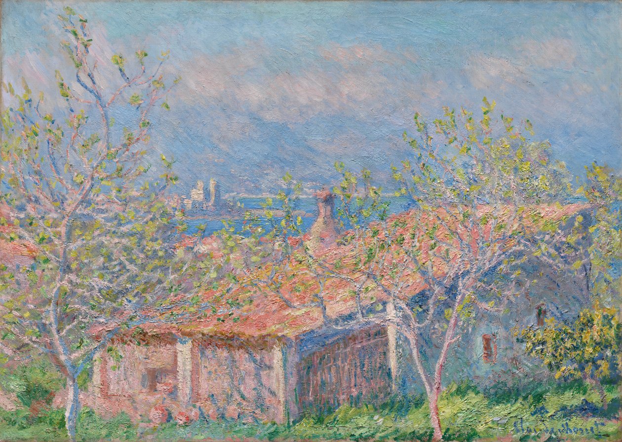 Tuinmanshuis in Antibes door Claude Monet