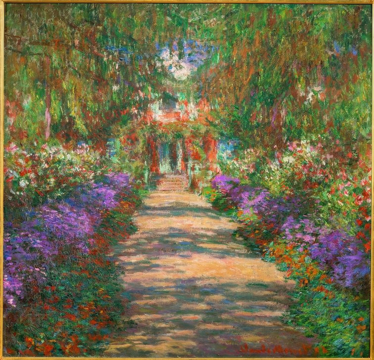 Tuin in Giverny door Claude Monet