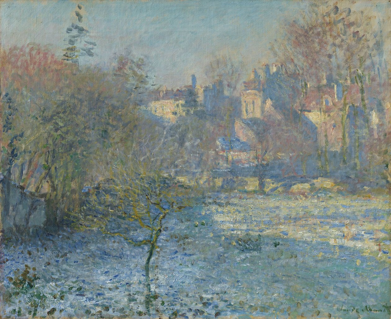 Duits: Hoarfrost Vorst door Claude Monet