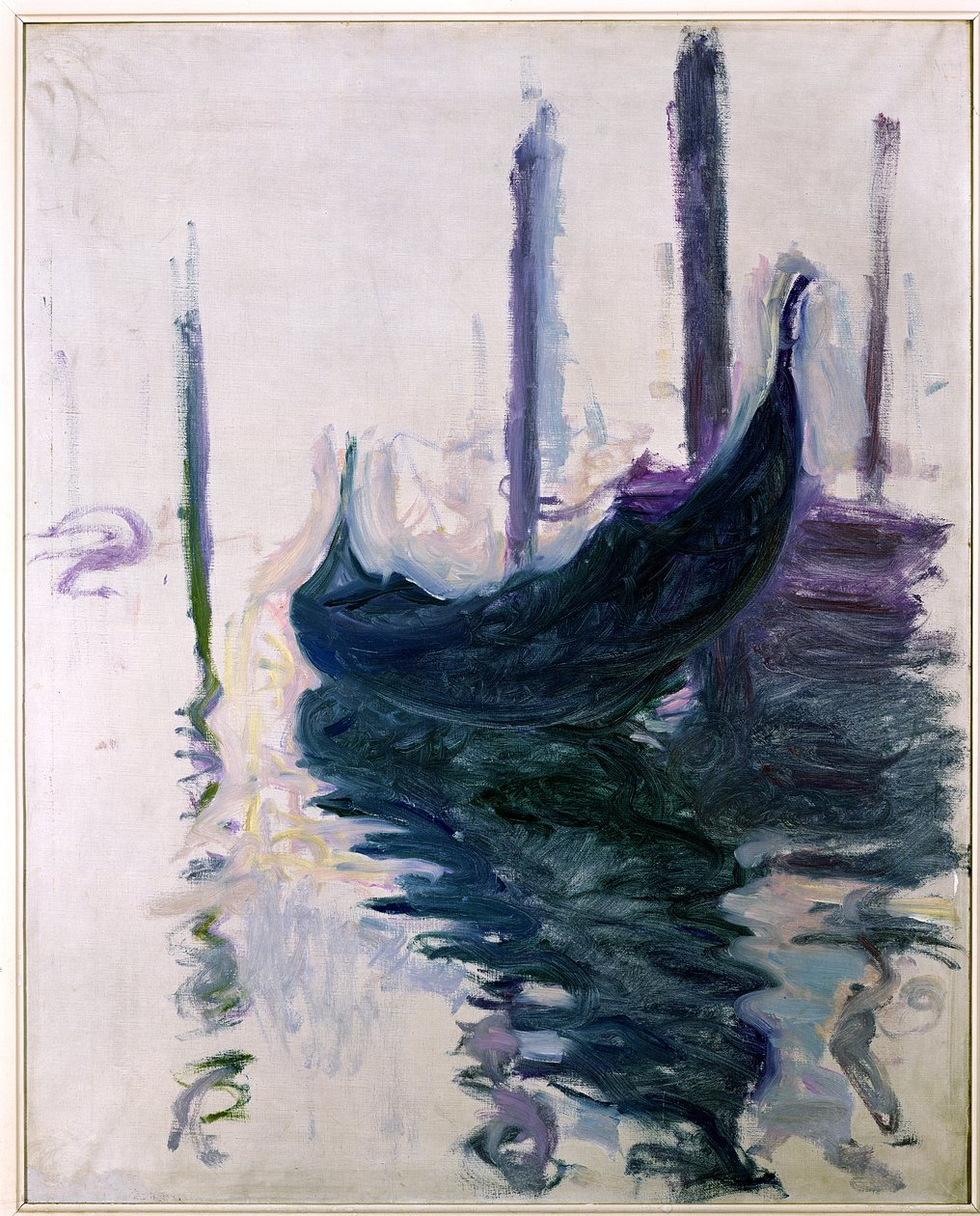 Gondels in Venetië, 1908 door Claude Monet