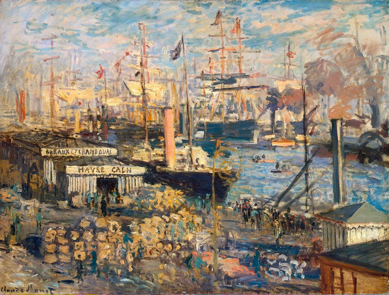 Grand Quai in Havre, 1872 door Claude Monet