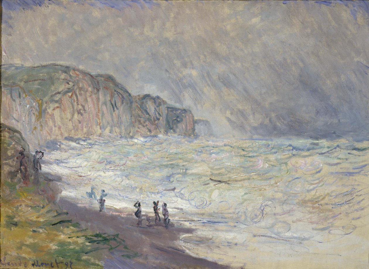 Zware Zee bij Pourville, 1897 door Claude Monet