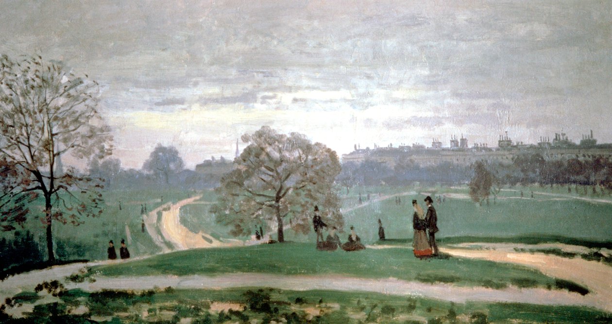 Hyde Park, Londen, 1871 door Claude Monet