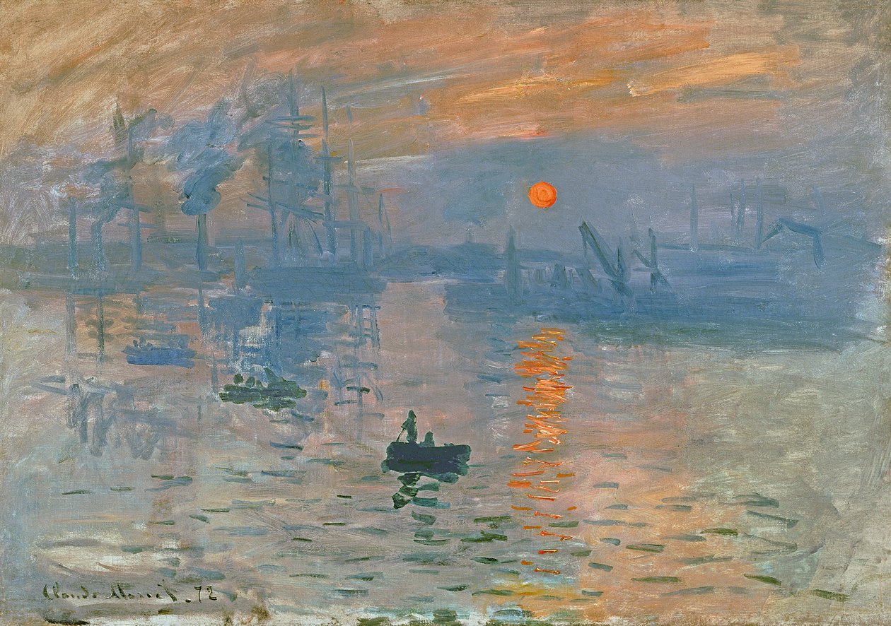 Impressie, Zonsopgang Impression, soleil levant, 1872 door Claude Monet