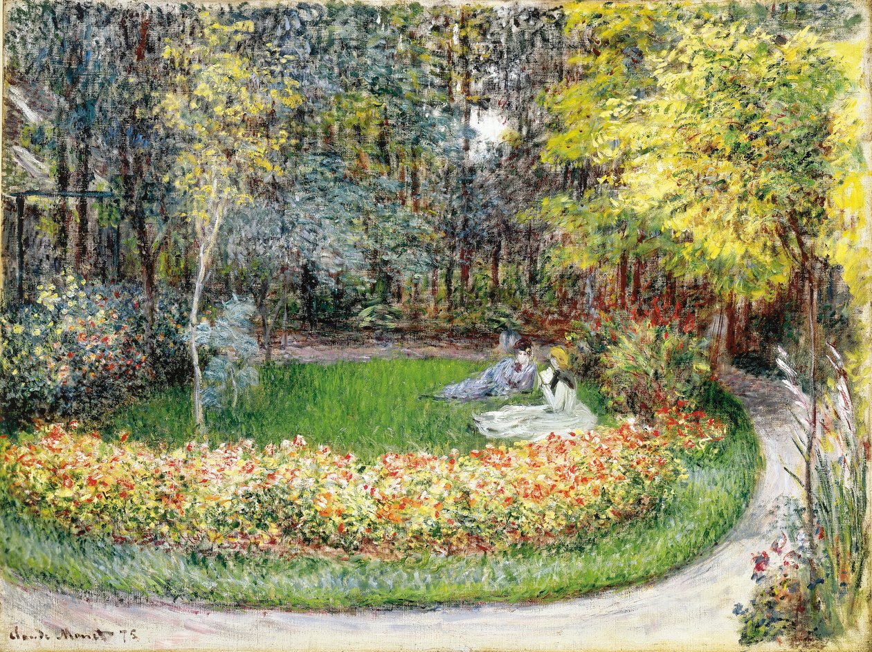 In de Tuin, 1875 door Claude Monet