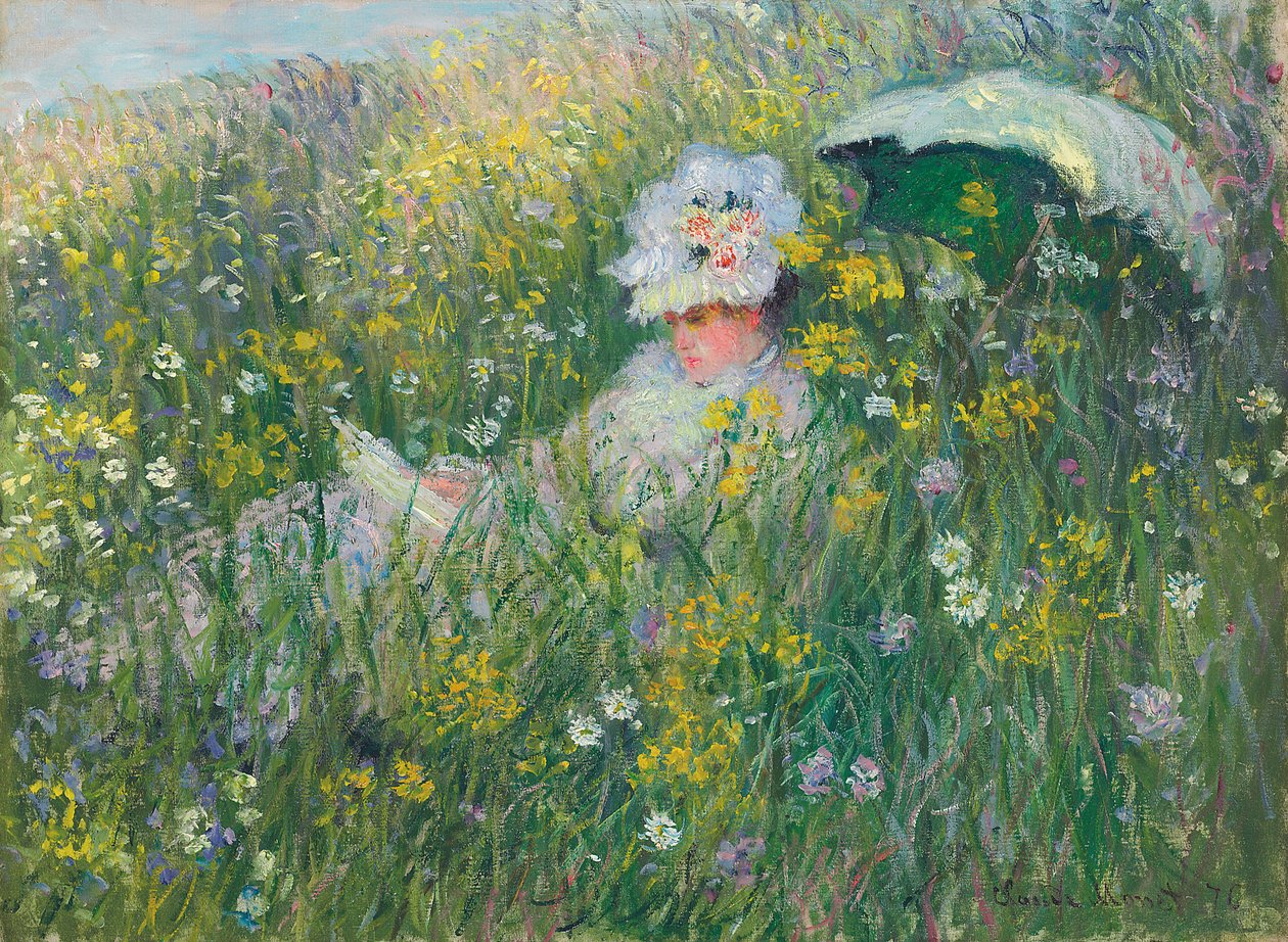 In de Weide; Dans la prairie, 1876 door Claude Monet