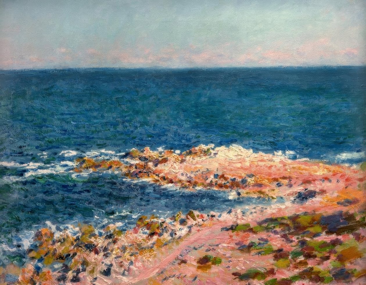 La Grande Bleue in Antibes door Claude Monet