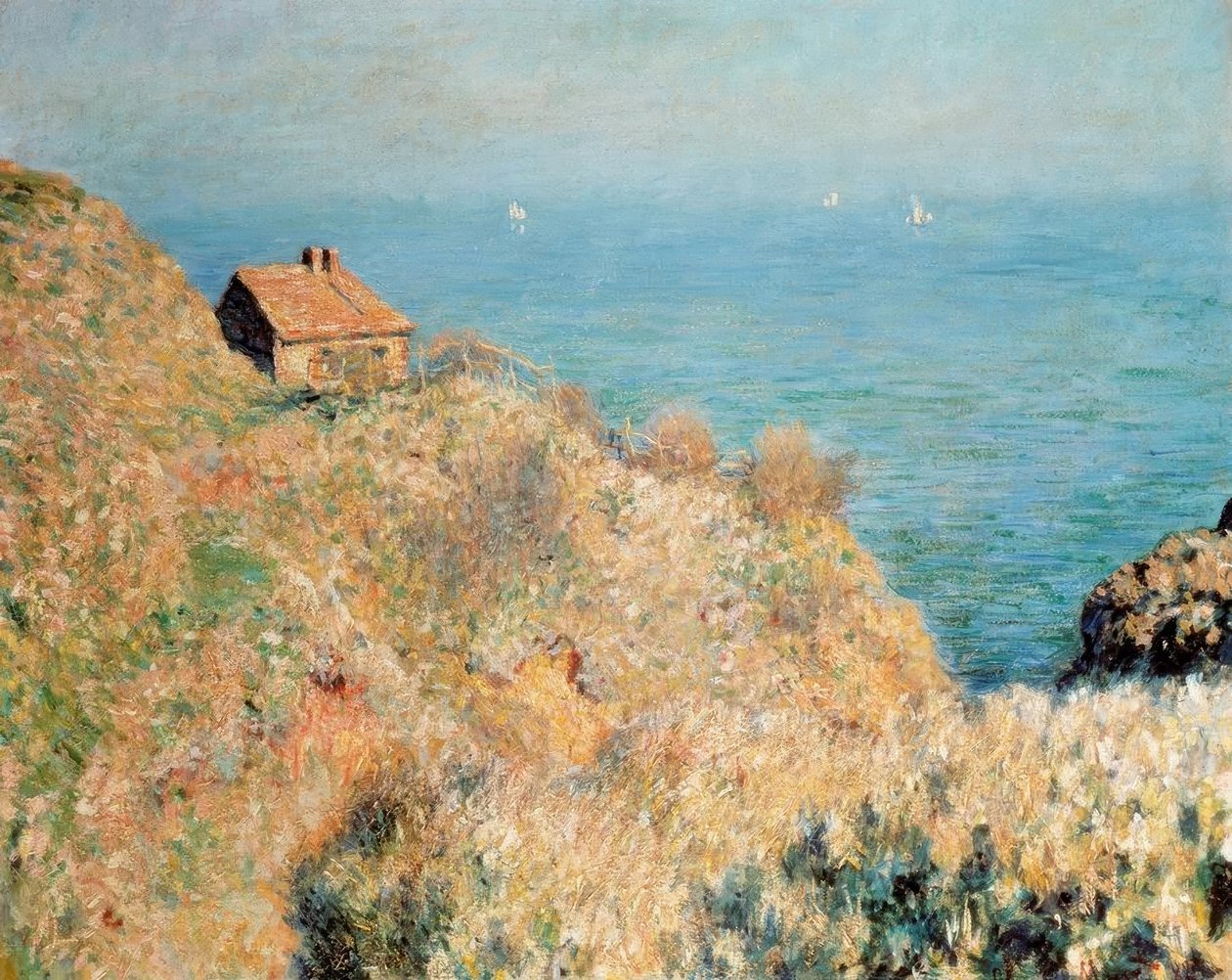 Het huis van de visser, Varengeville door Claude Monet