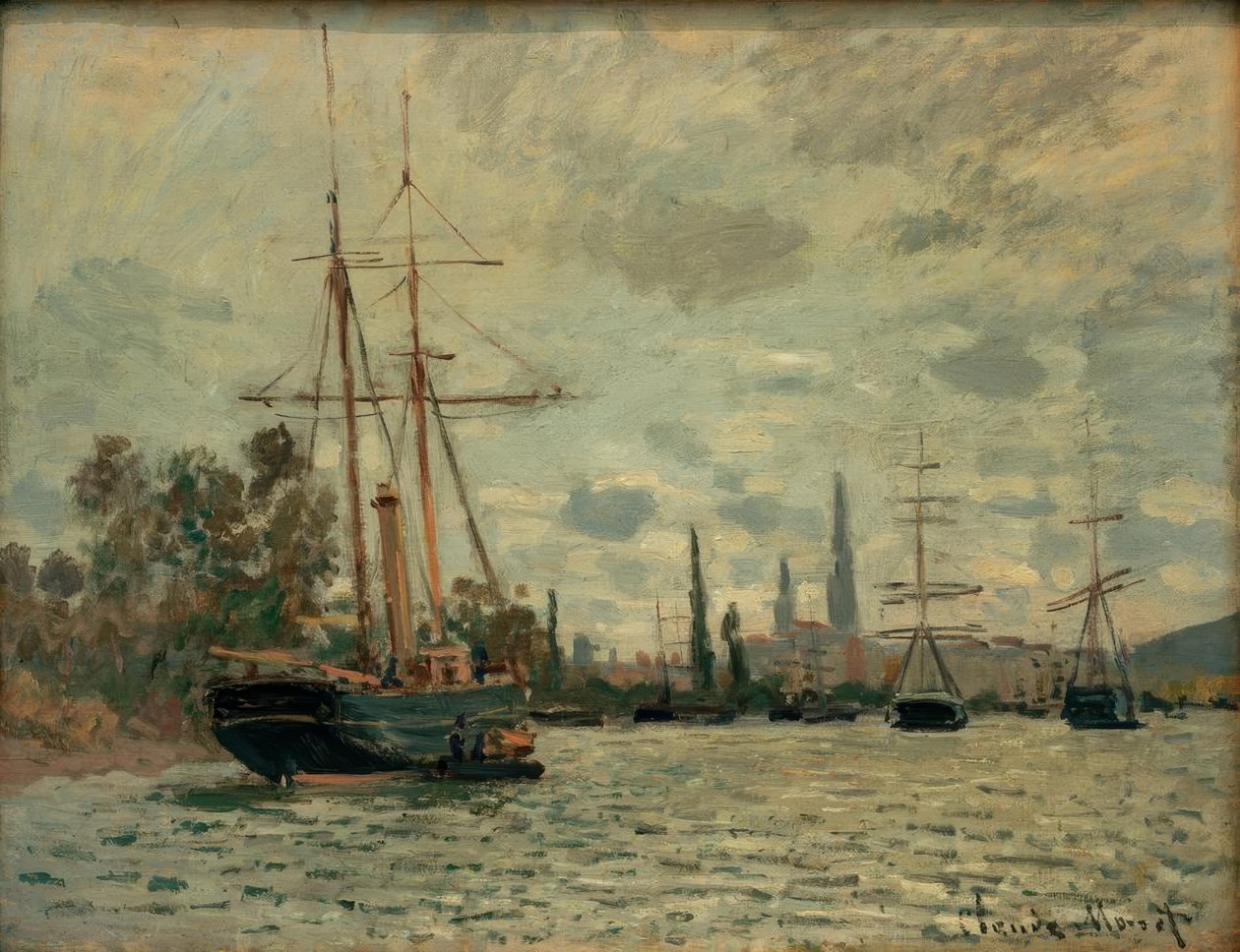 De Seine bij Rouen door Claude Monet