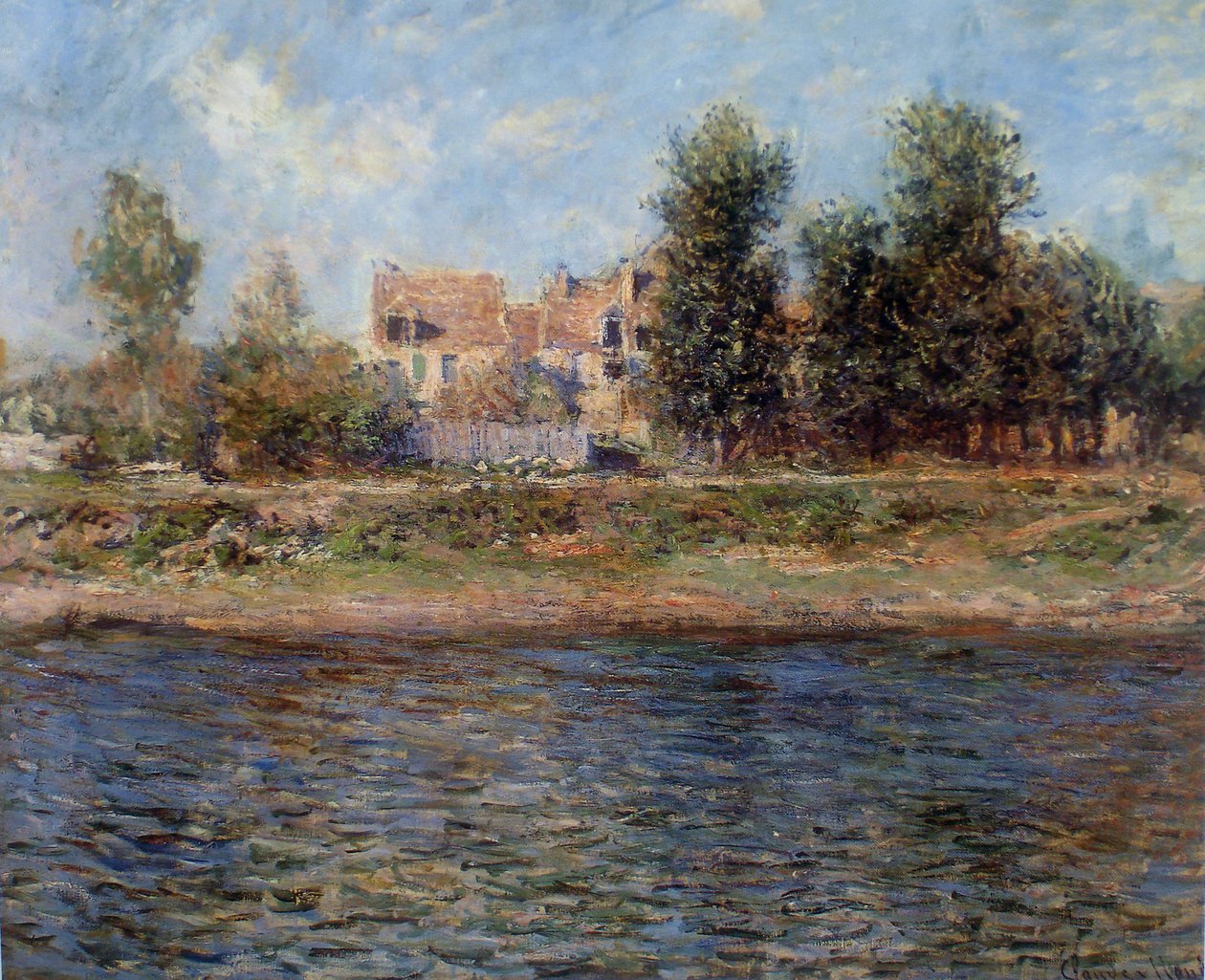 La berge de La Seine, 1880 door Claude Monet