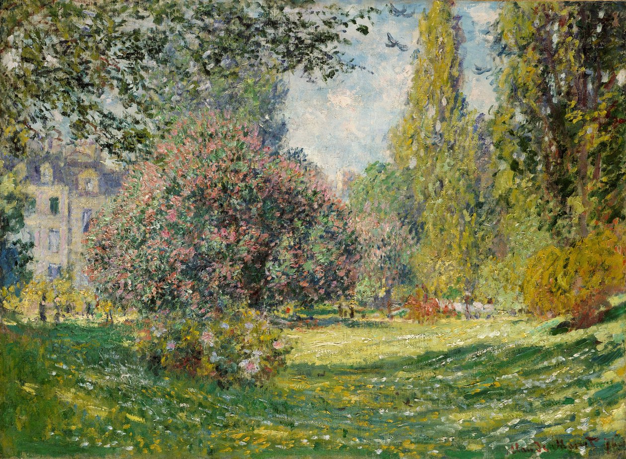 Landschap: Het Parc Monceau door Claude Monet