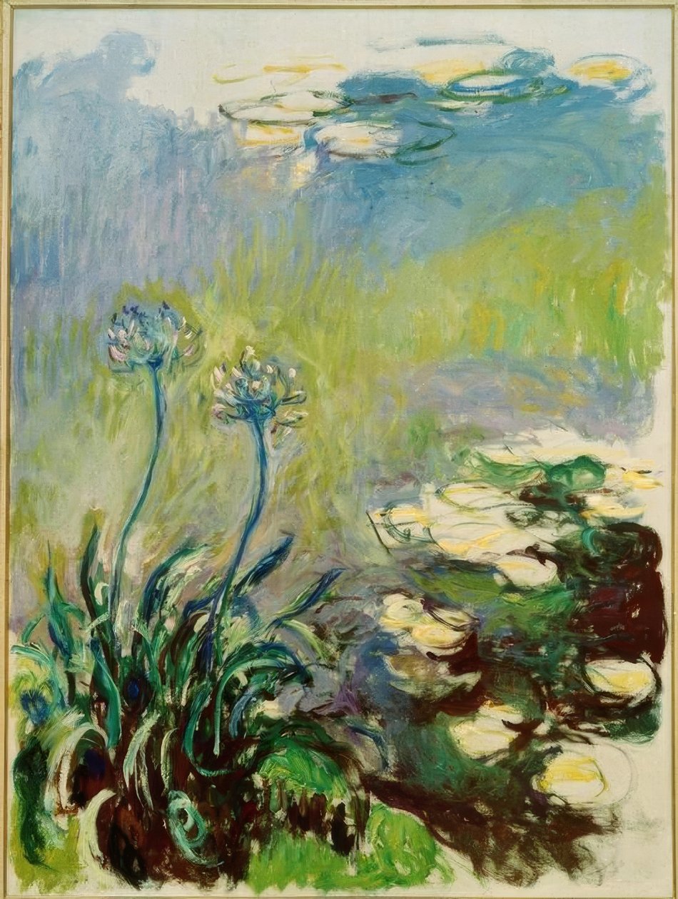 De agapanthussen door Claude Monet