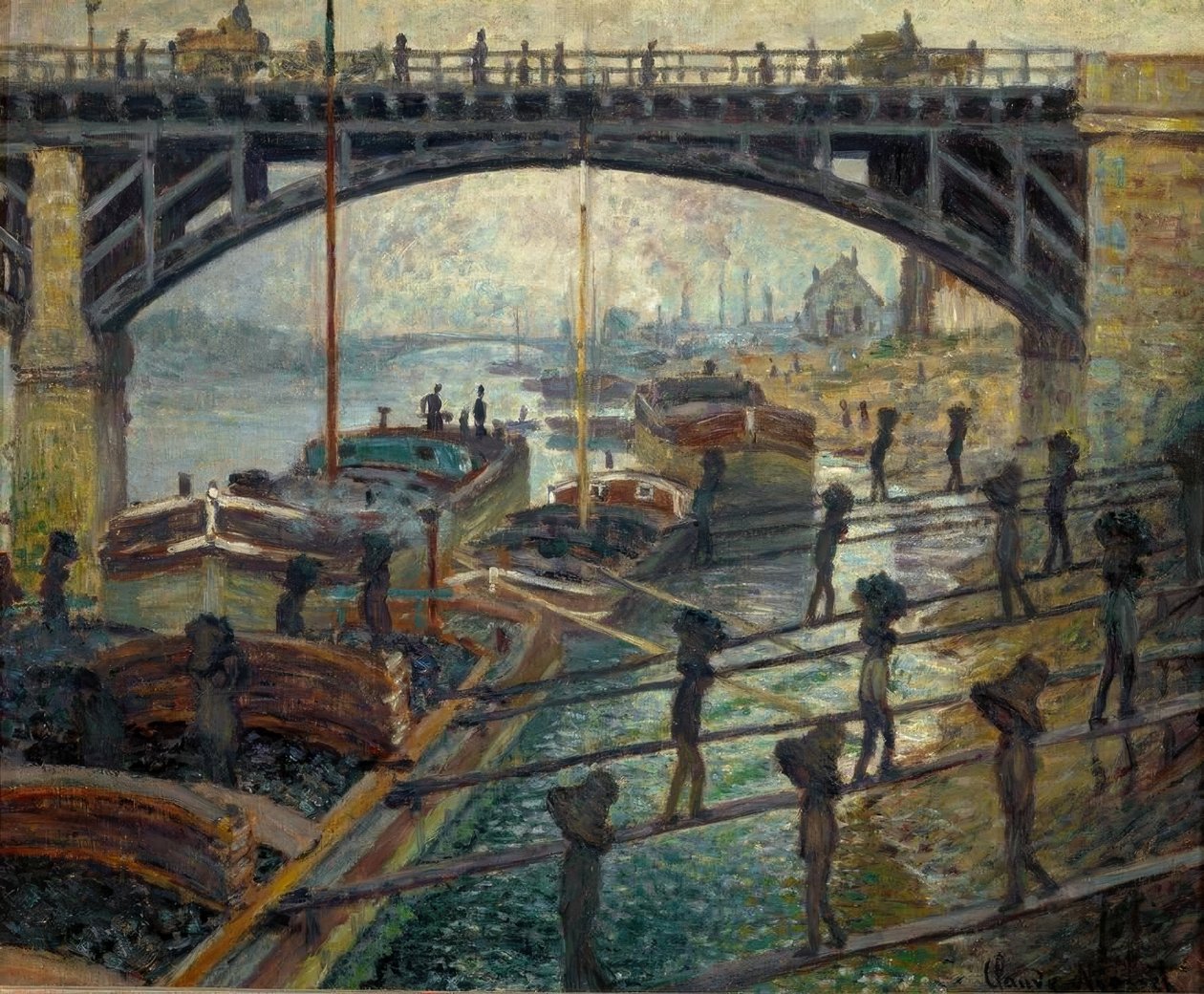 De kolensjouwers (Die Kohlenträger) door Claude Monet