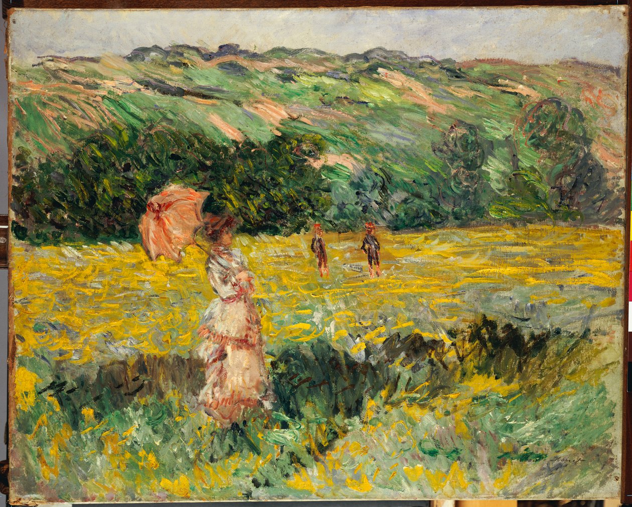 Limetz Weide, 1887 door Claude Monet