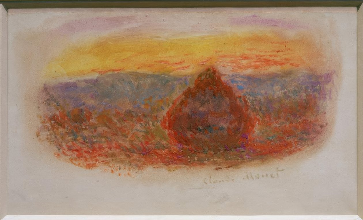 Hoop, zonsondergang door Claude Monet