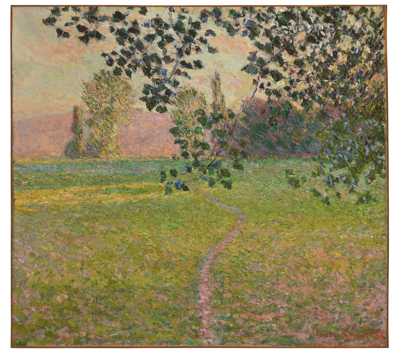 Ochtendlandschap, 1888 door Claude Monet