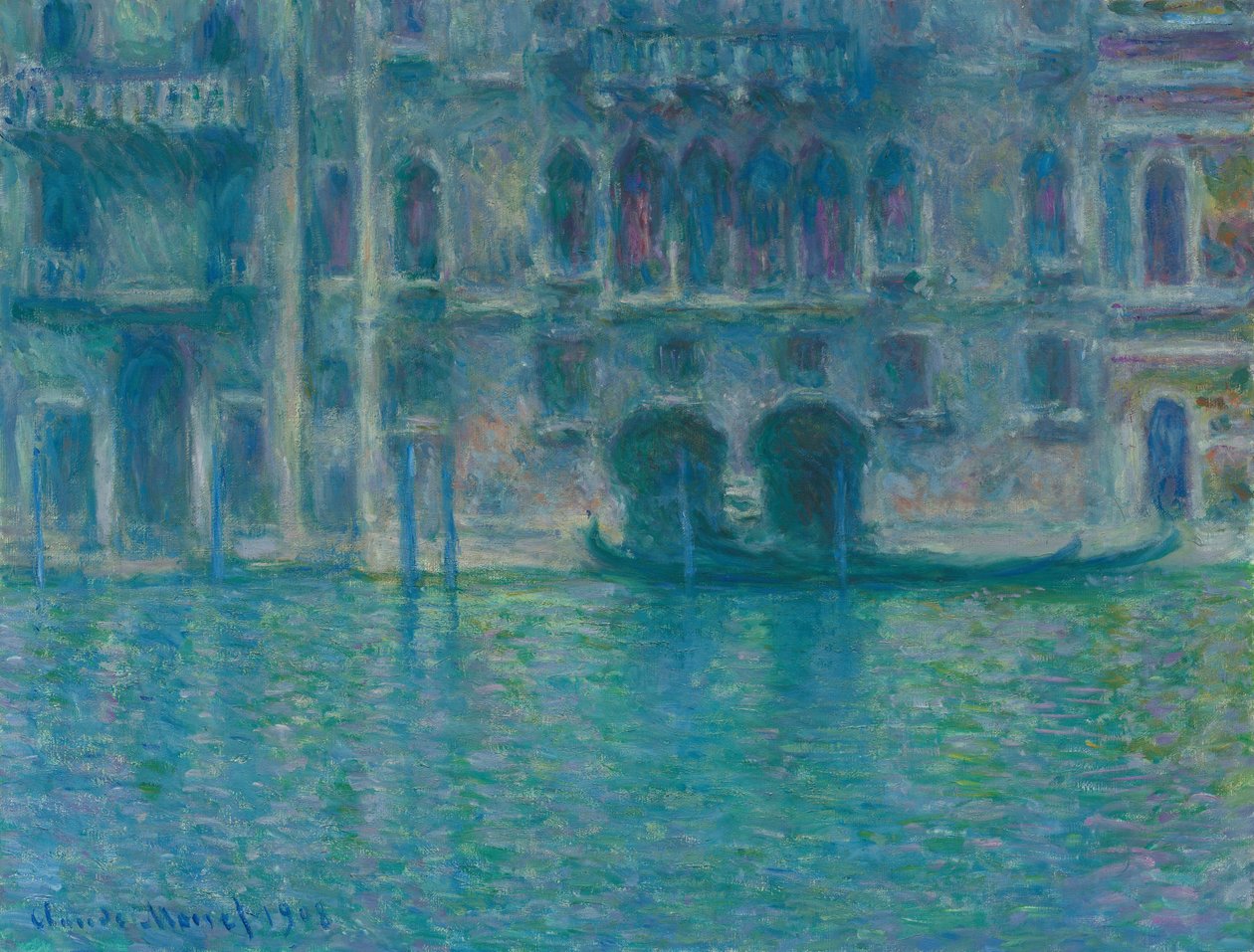 Palazzo da Mula, Venetië door Claude Monet
