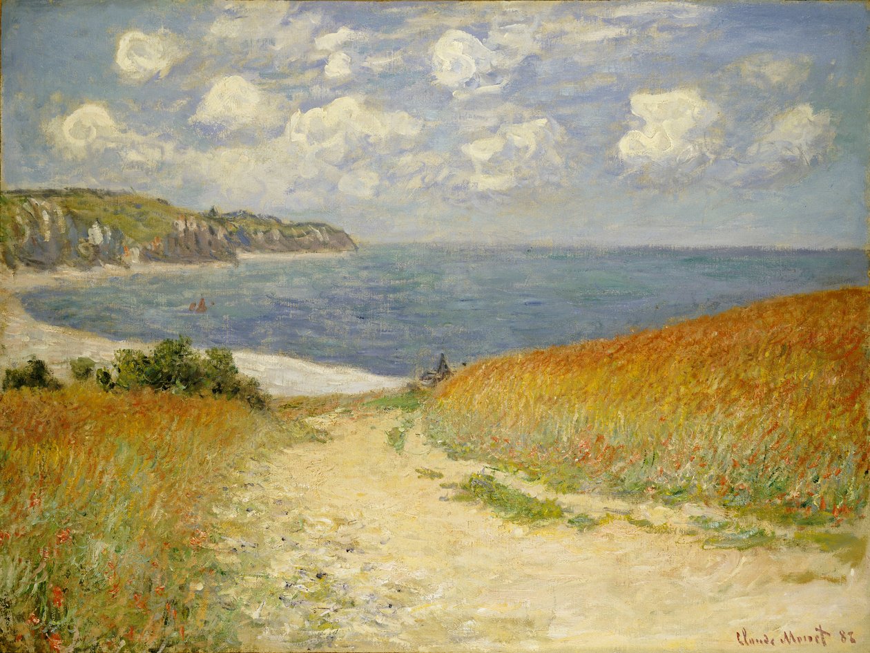 Pad in het Tarwe bij Pourville, 1882 door Claude Monet